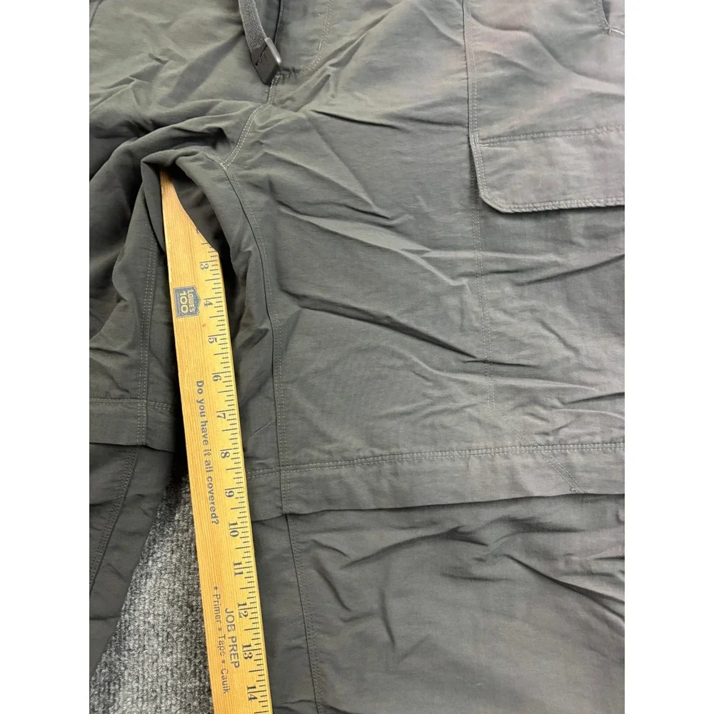 The North Face Convertible Cargo Pants Mens 36 Gray Hiking Zip Off Outdoor